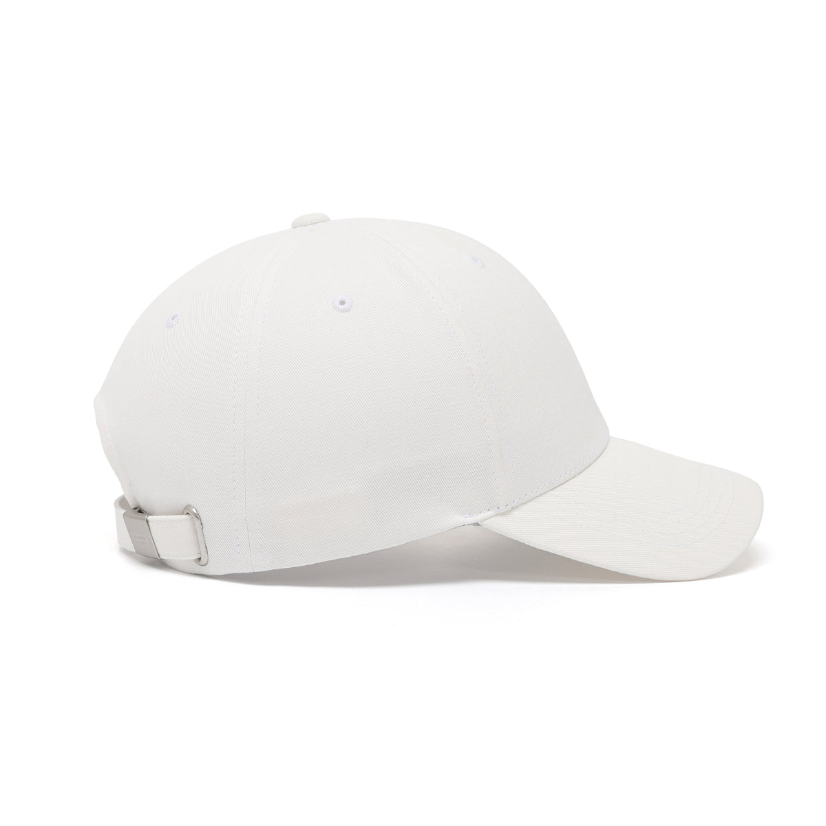 Metal Logo Baseball Cap- Ivory