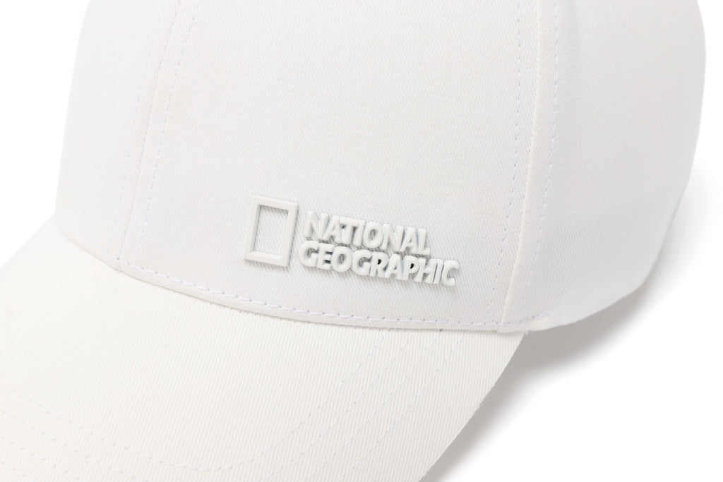 Metal Logo Baseball Cap- Ivory