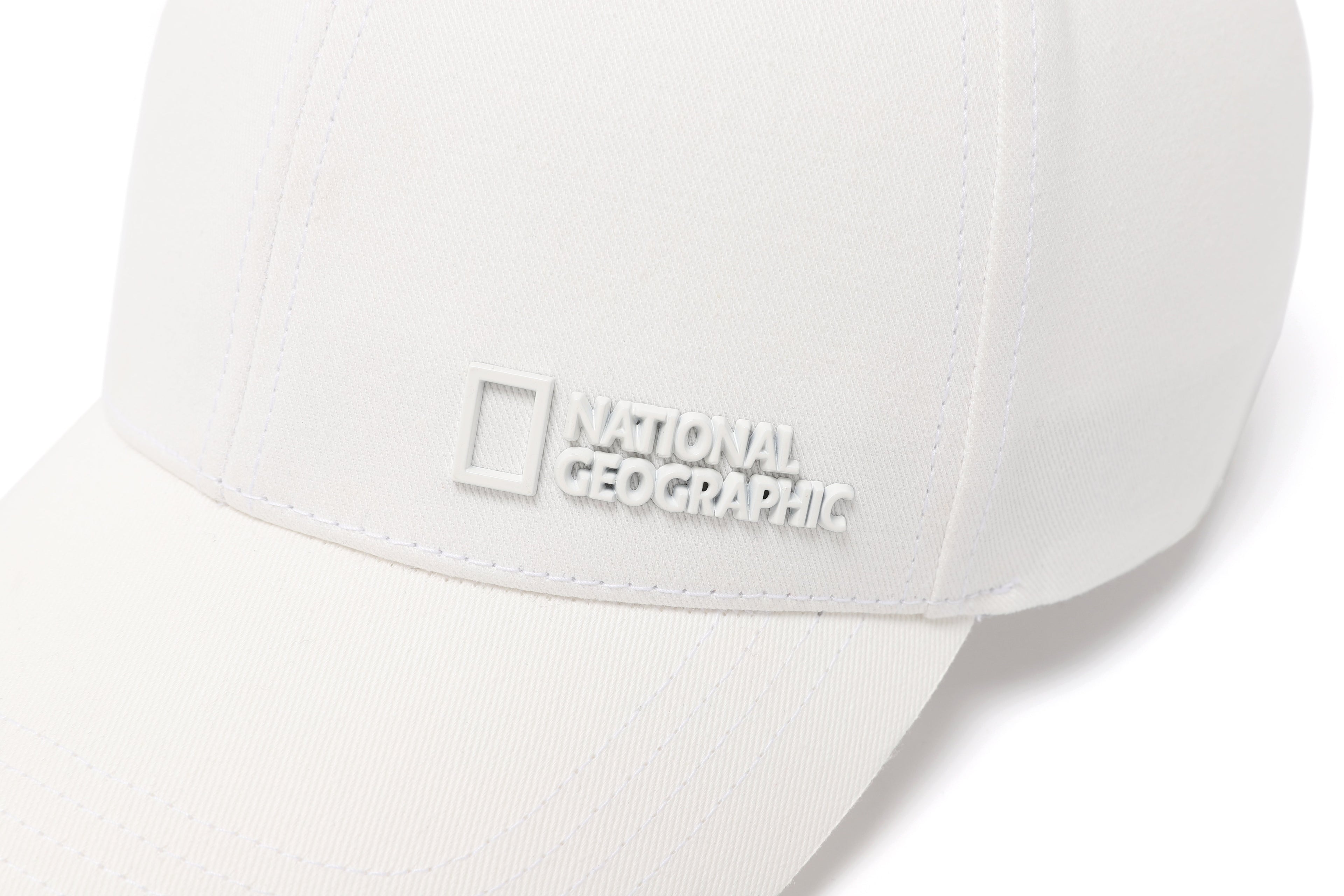 Metal Logo Baseball Cap- Ivory