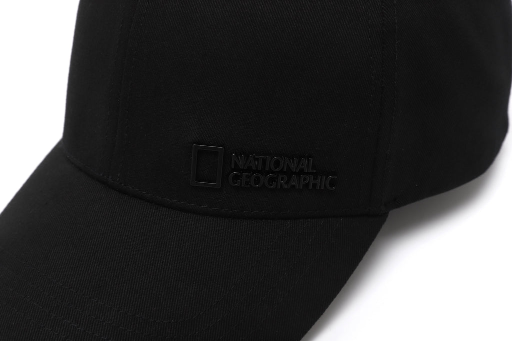 Metal Logo Baseball Cap- Black