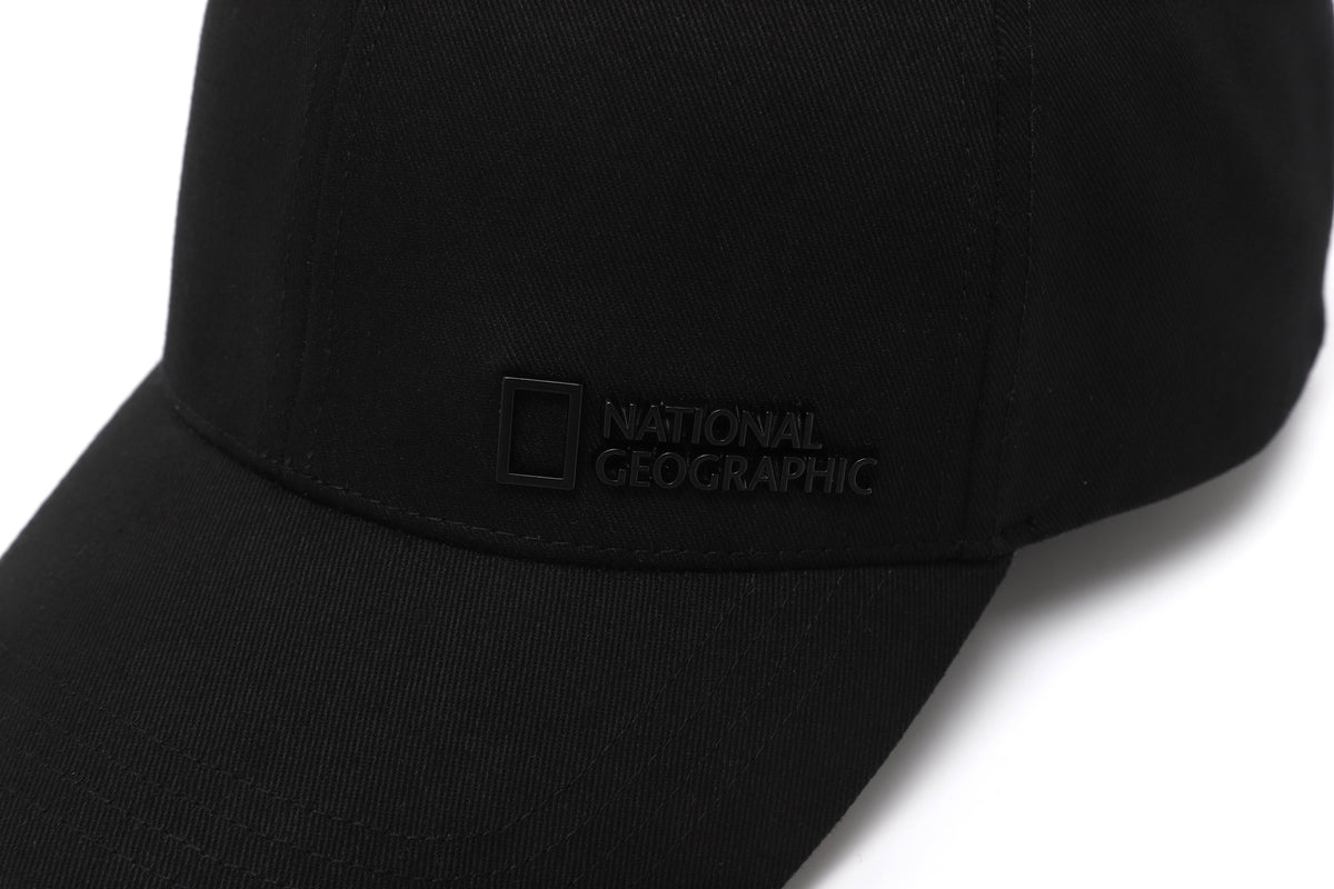 Metal Logo Baseball Cap- Black