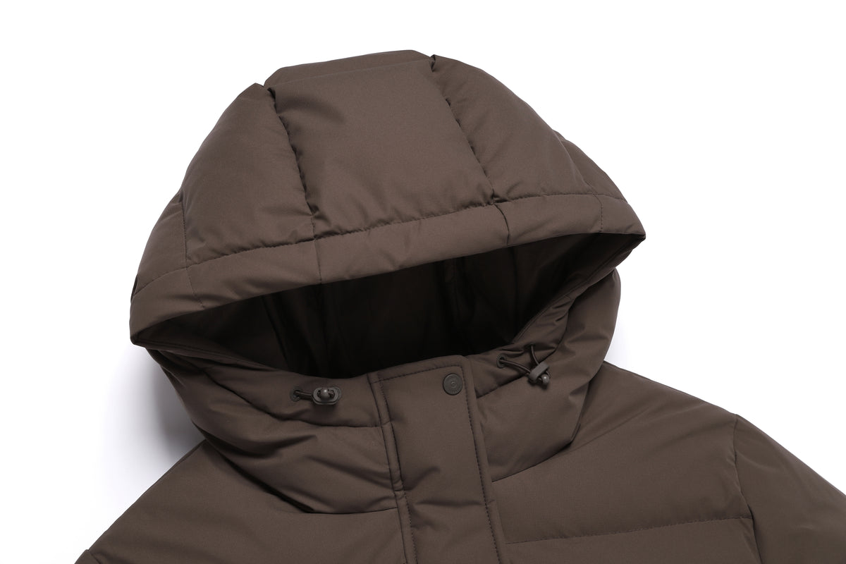 Women's Mid-String Hooded Duck Down Jacket