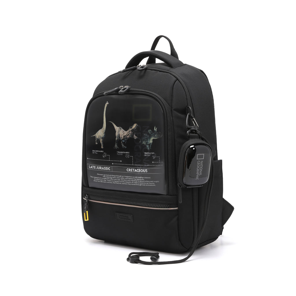 Kids Lucca Backpack W/ Molded Mini Pouch- Carbon Black