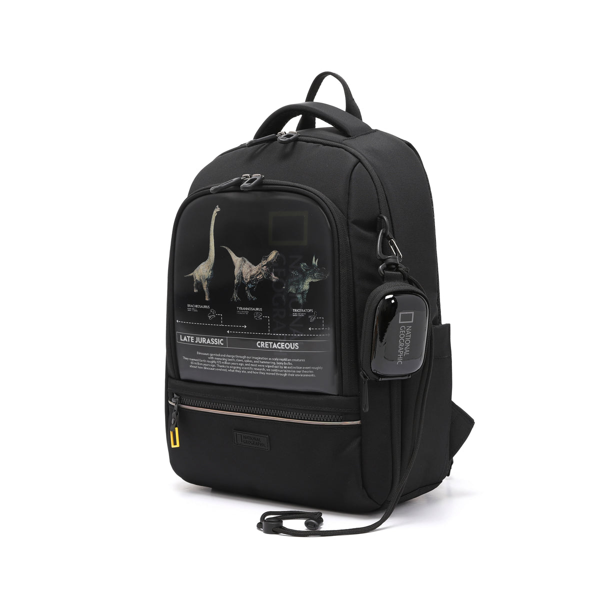 Kids Lucca Backpack W/ Molded Mini Pouch- Carbon Black