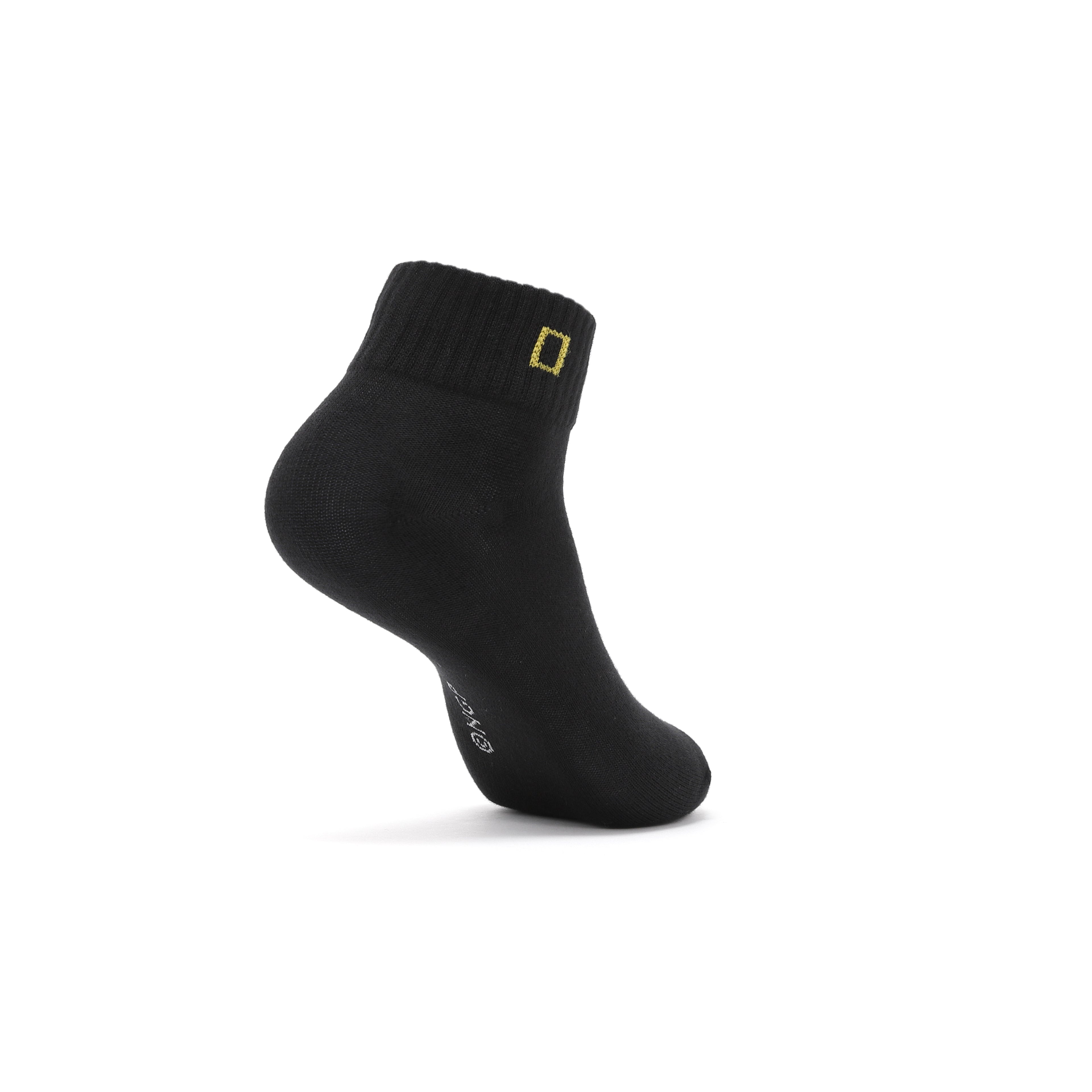 Unisex Ankle Socks 3 Pack Bundle- Black