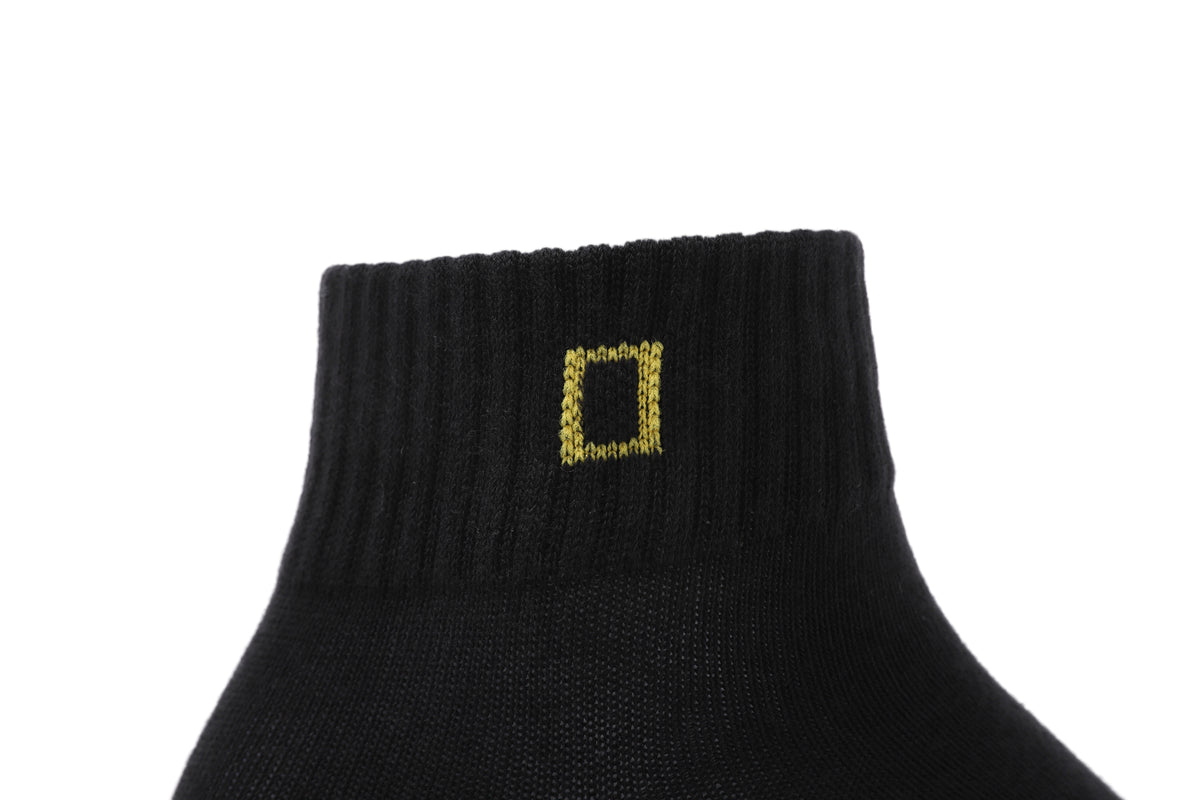 Unisex Ankle Socks 3 Pack Bundle- Black