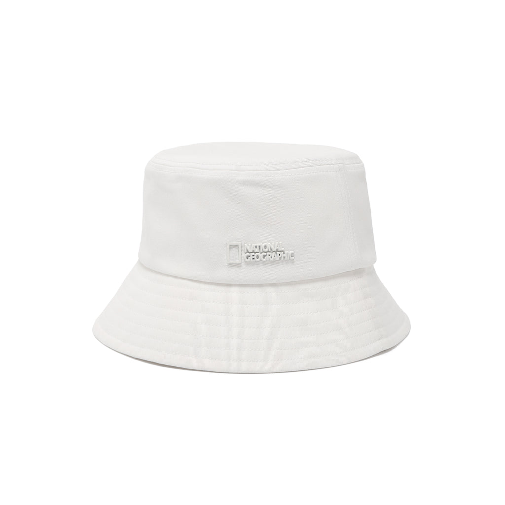 Metallic Logo Bucket Hat- Ivory