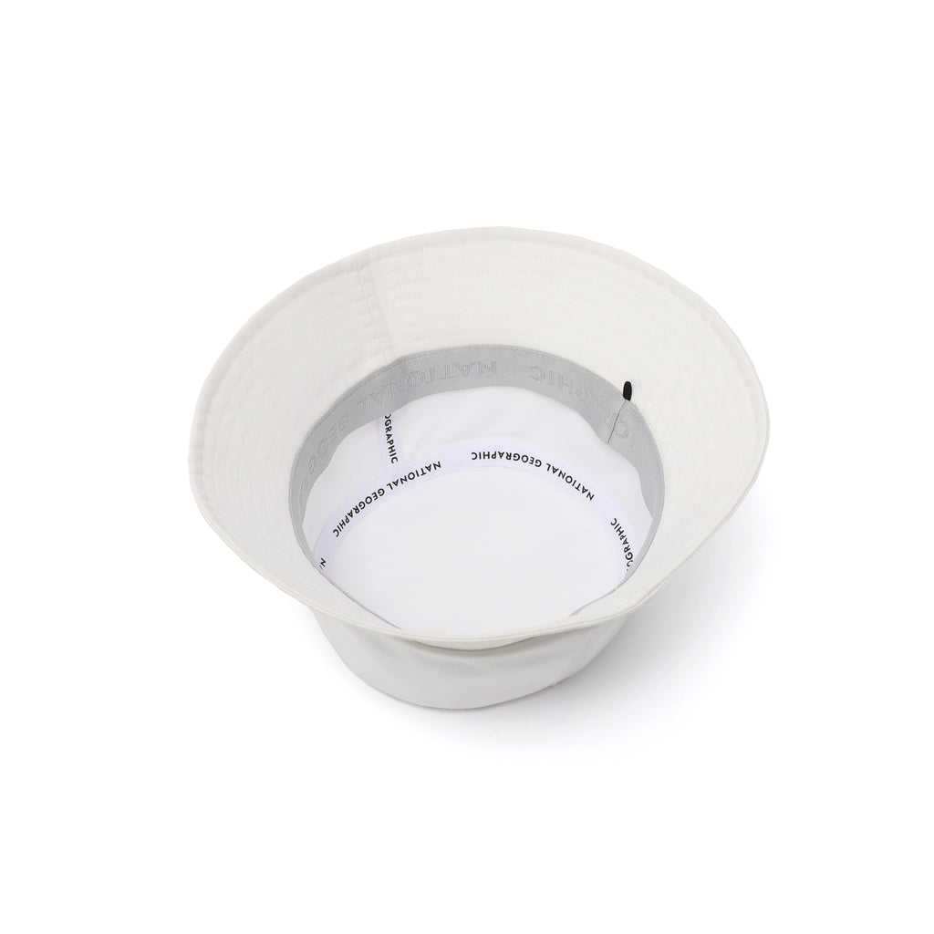 Metallic Logo Bucket Hat- Ivory