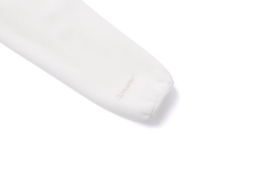 Women'S [Polartec] Naos Fleece Half Zip Up Hoodie- O/White