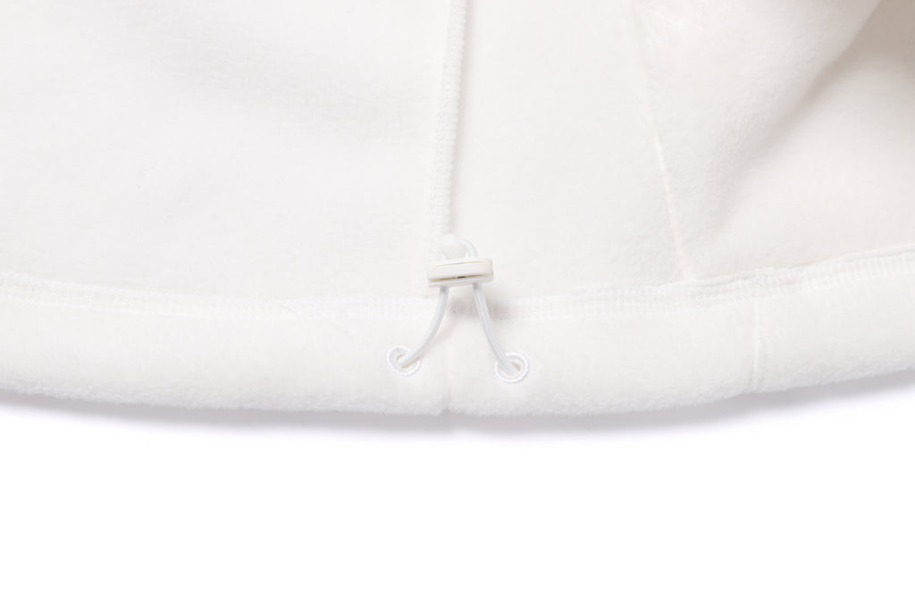 Women'S [Polartec] Naos Fleece Half Zip Up Hoodie- O/White