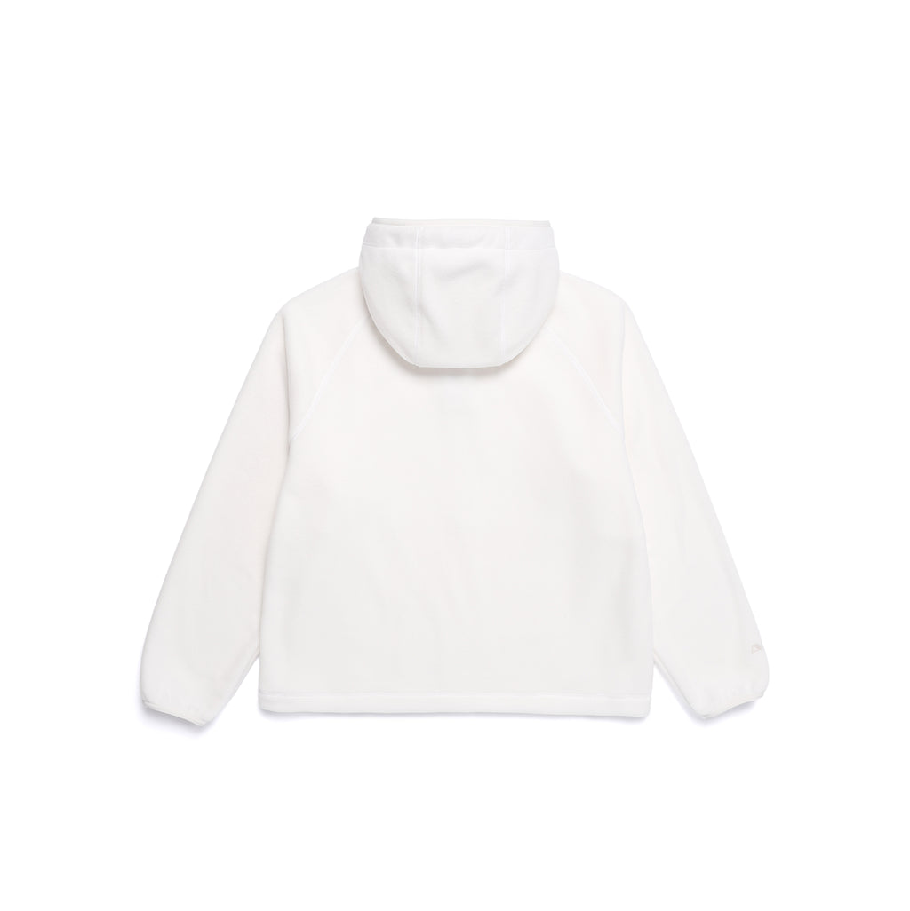 Women'S [Polartec] Naos Fleece Half Zip Up Hoodie- O/White