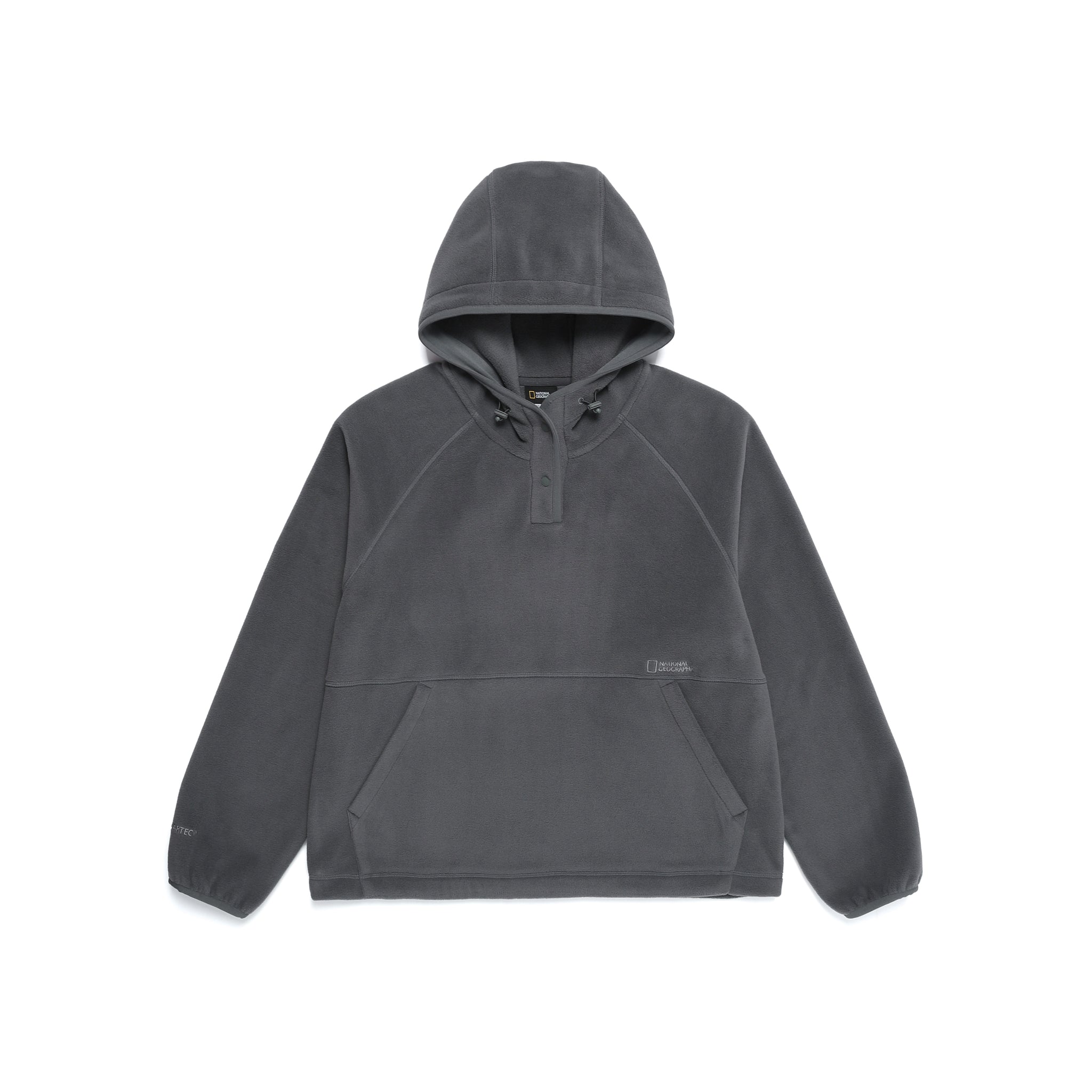 WOMEN'S [POLARTEC] NAOS FLEECE HALF ZIP UP HOODIE- IRON GREY
