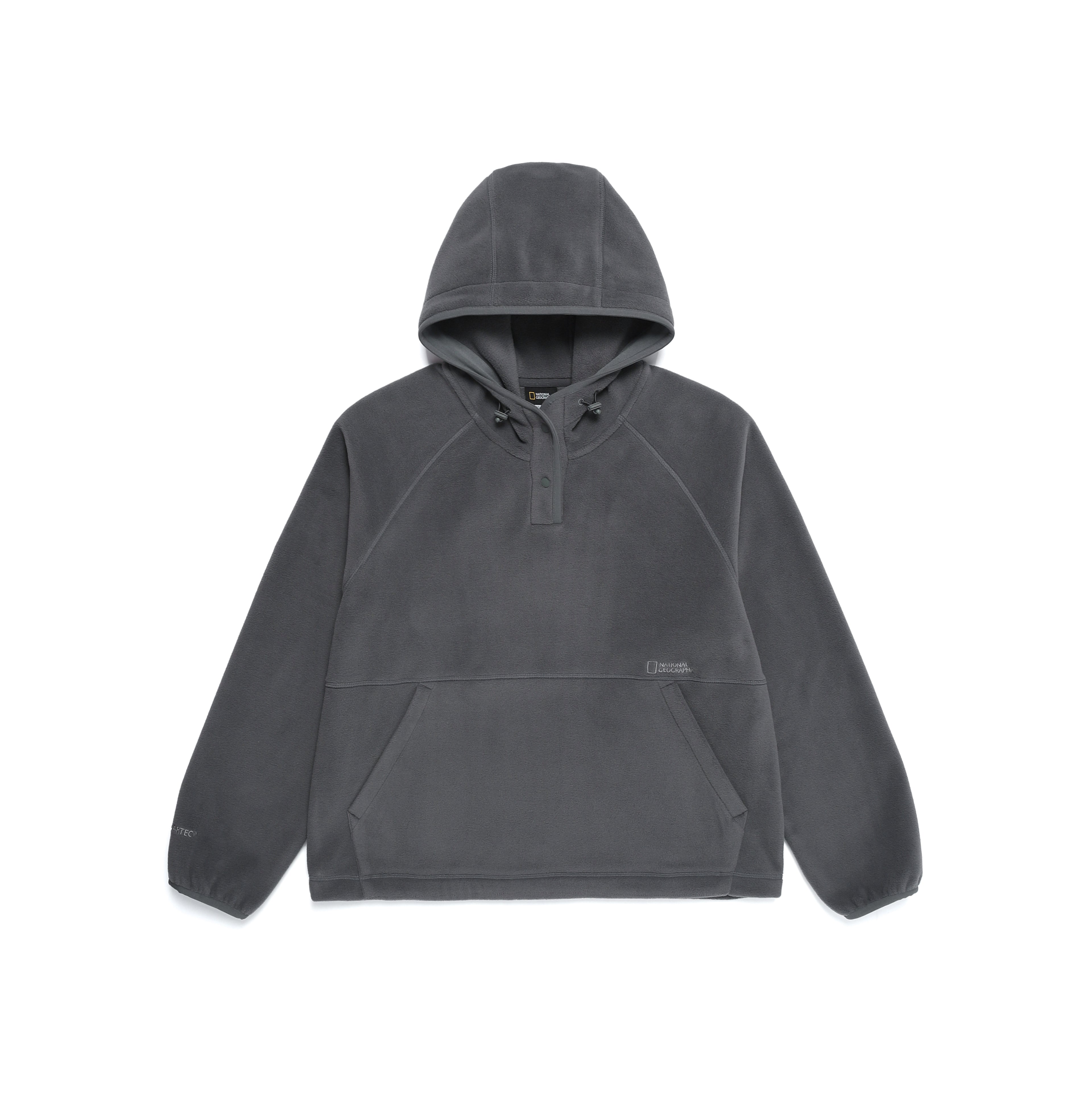 Women'S [Polartec] Naos Fleece Half Zip Up Hoodie- Iron Grey