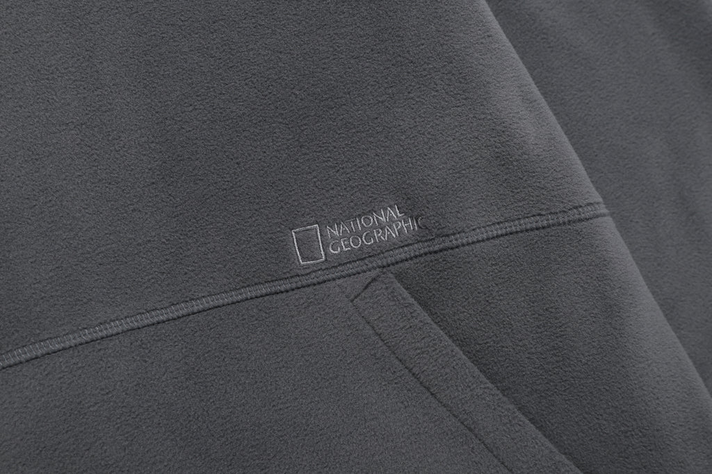 Women'S [Polartec] Naos Fleece Half Zip Up Hoodie- Iron Grey