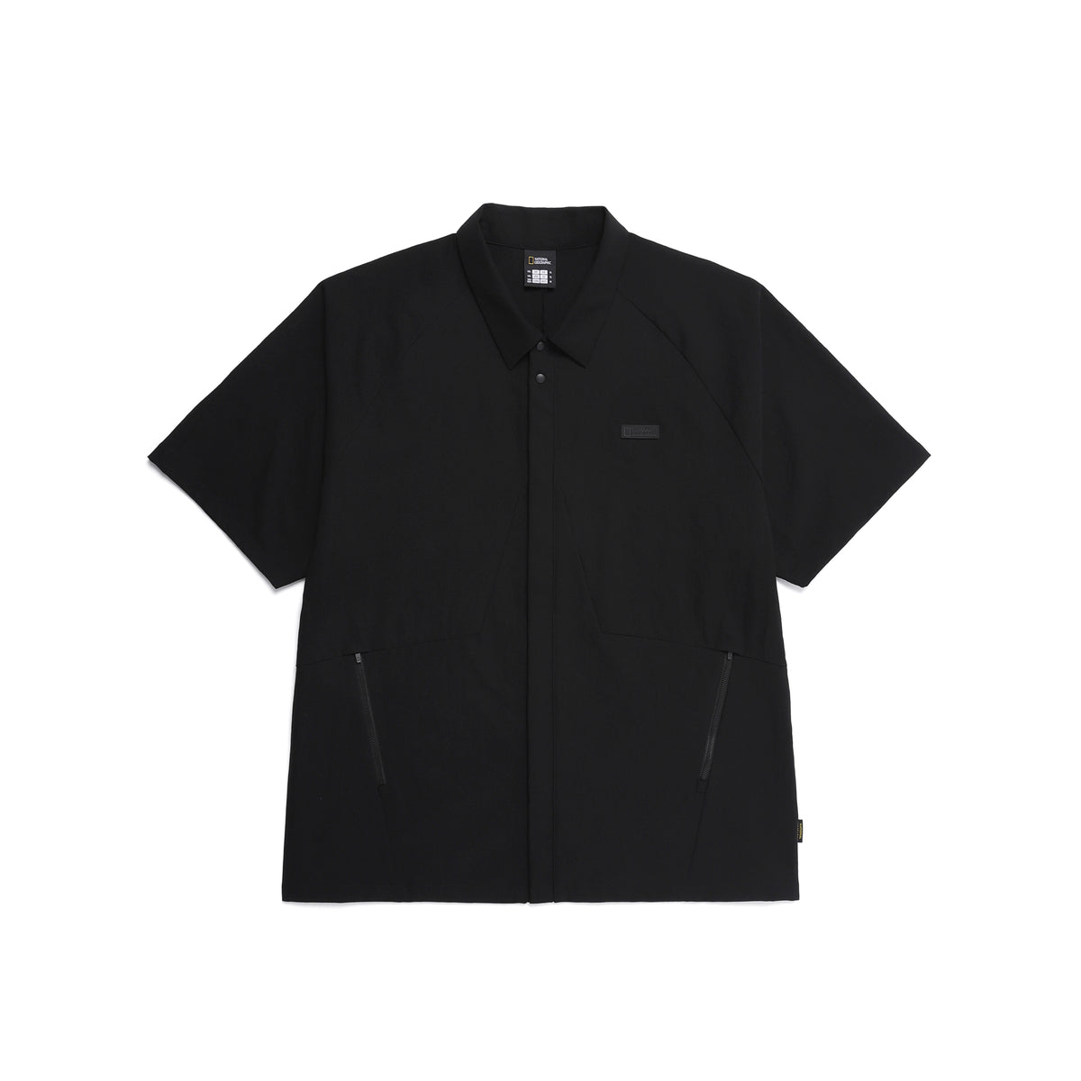 Men'S Micro Airdot Semi-Over Fit Shacket- Black