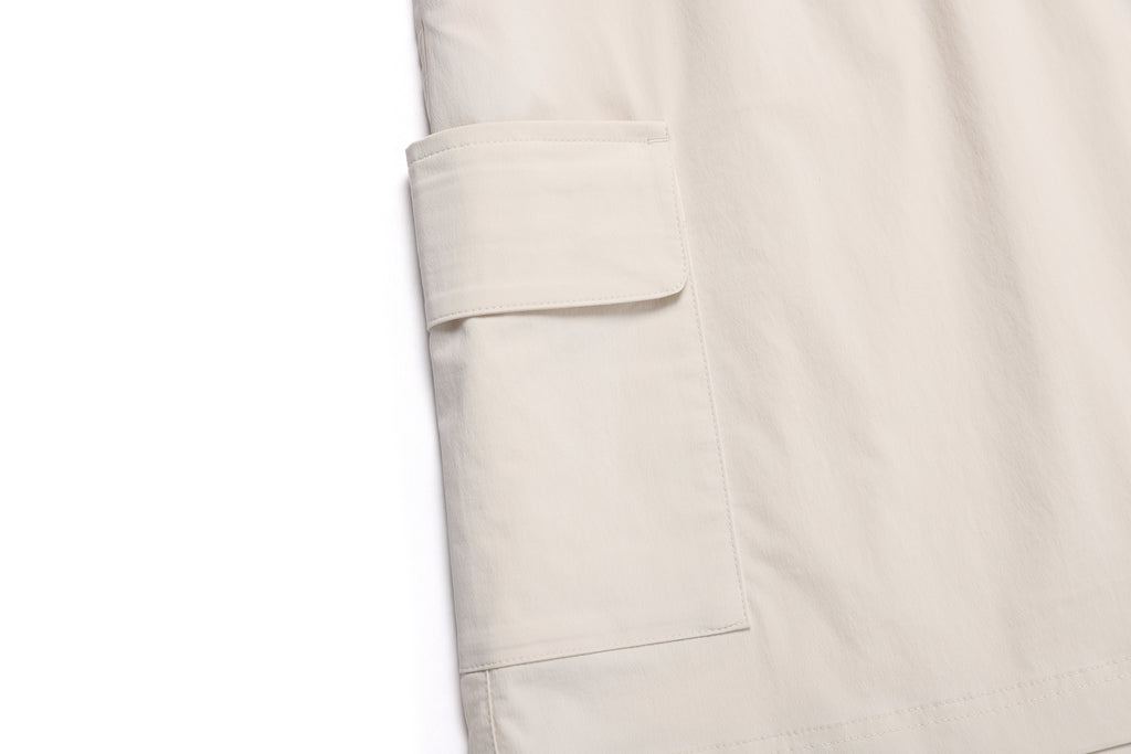 Women'S Woven Cargo Skirt- L/Beige