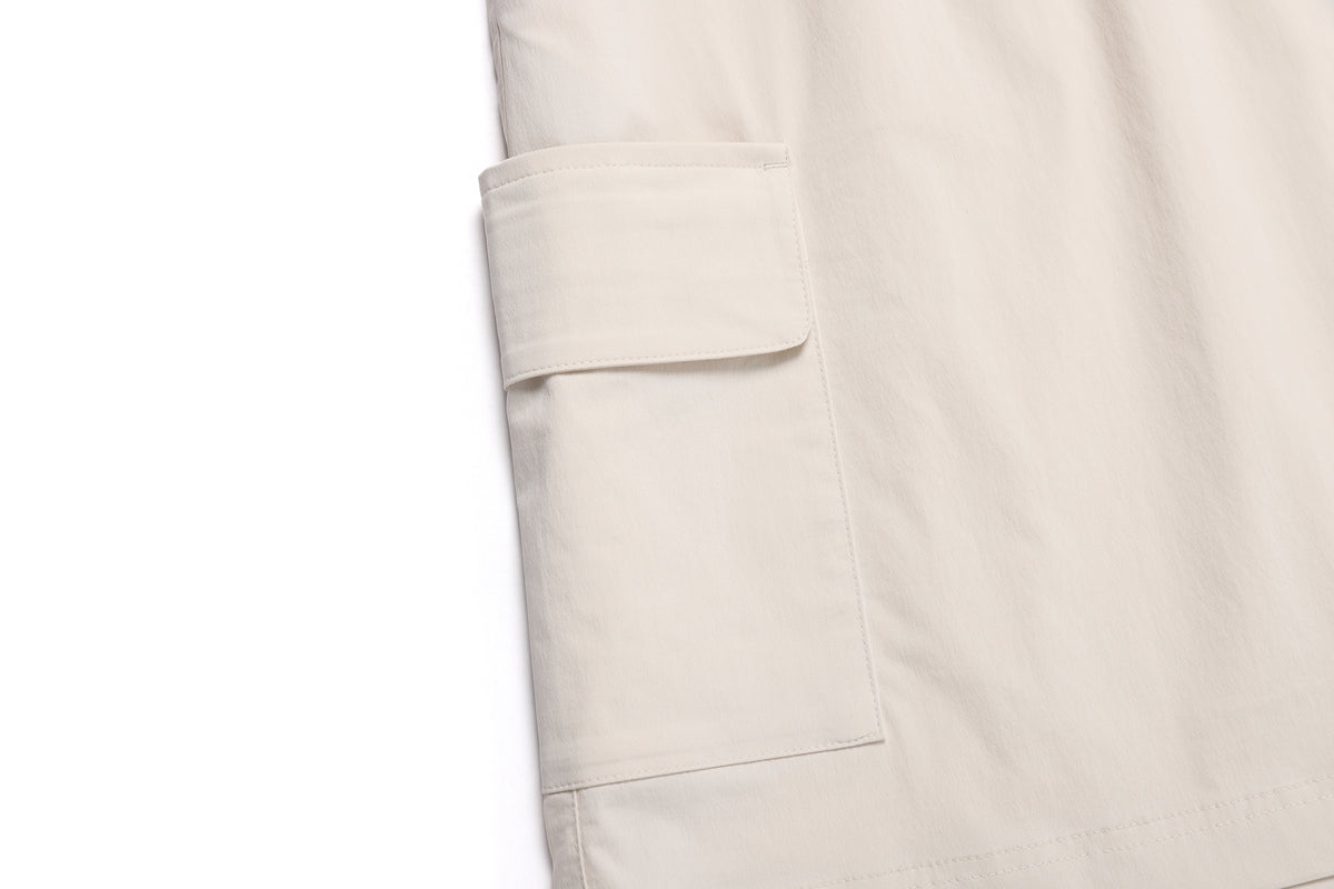 Women'S Woven Cargo Skirt- L/Beige