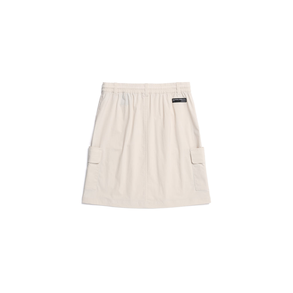 Women'S Woven Cargo Skirt- L/Beige