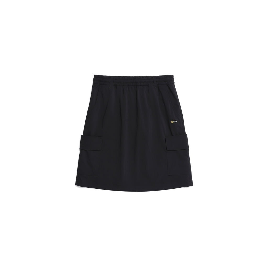 Women'S Woven Cargo Skirt- Carbon Black