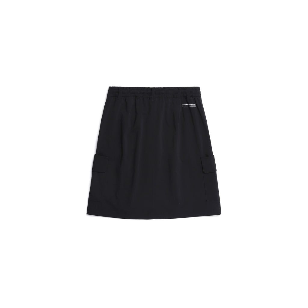 Women'S Woven Cargo Skirt- Carbon Black