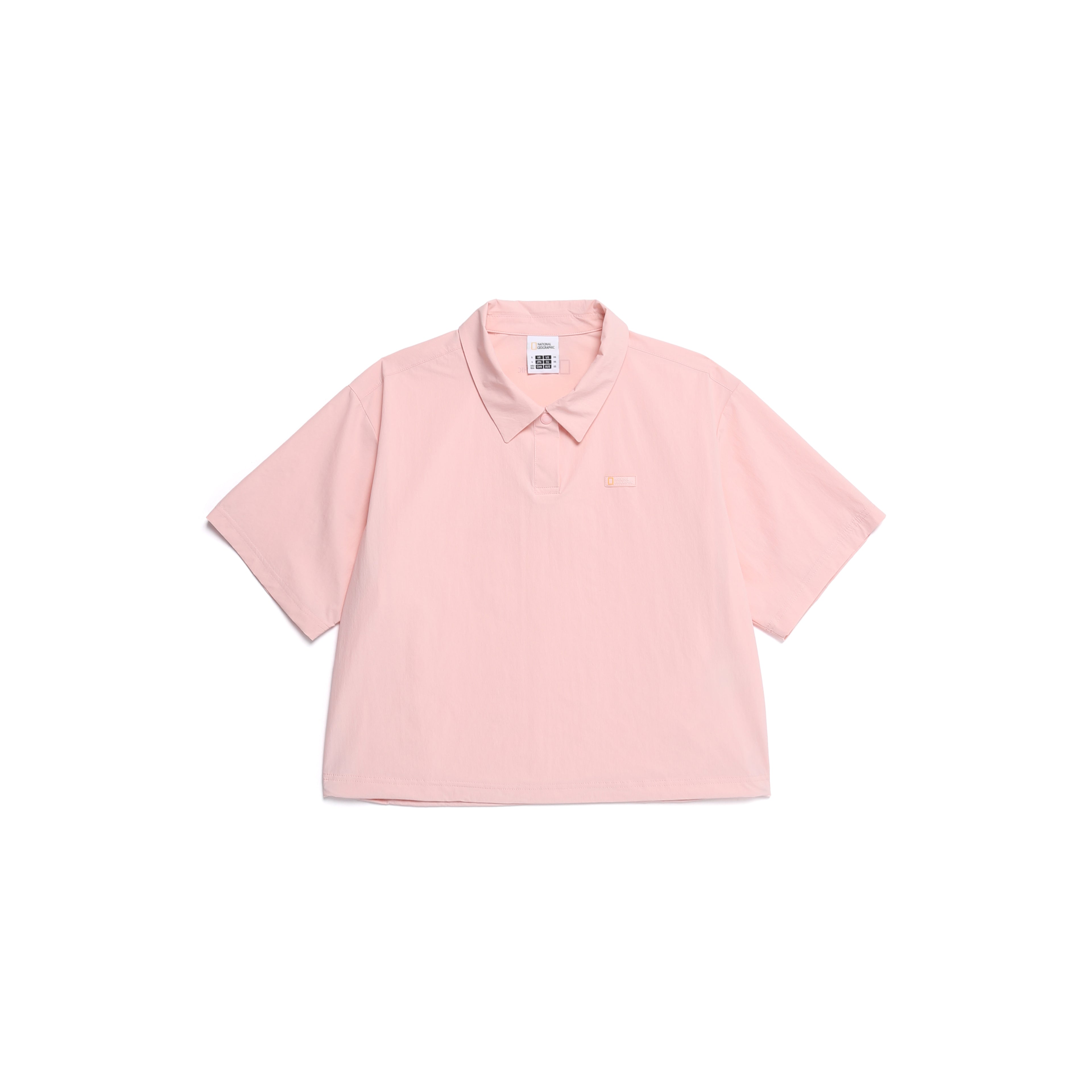 Women'S Adelie Light Woven Stretch Collar T-Shirt- L/Pink