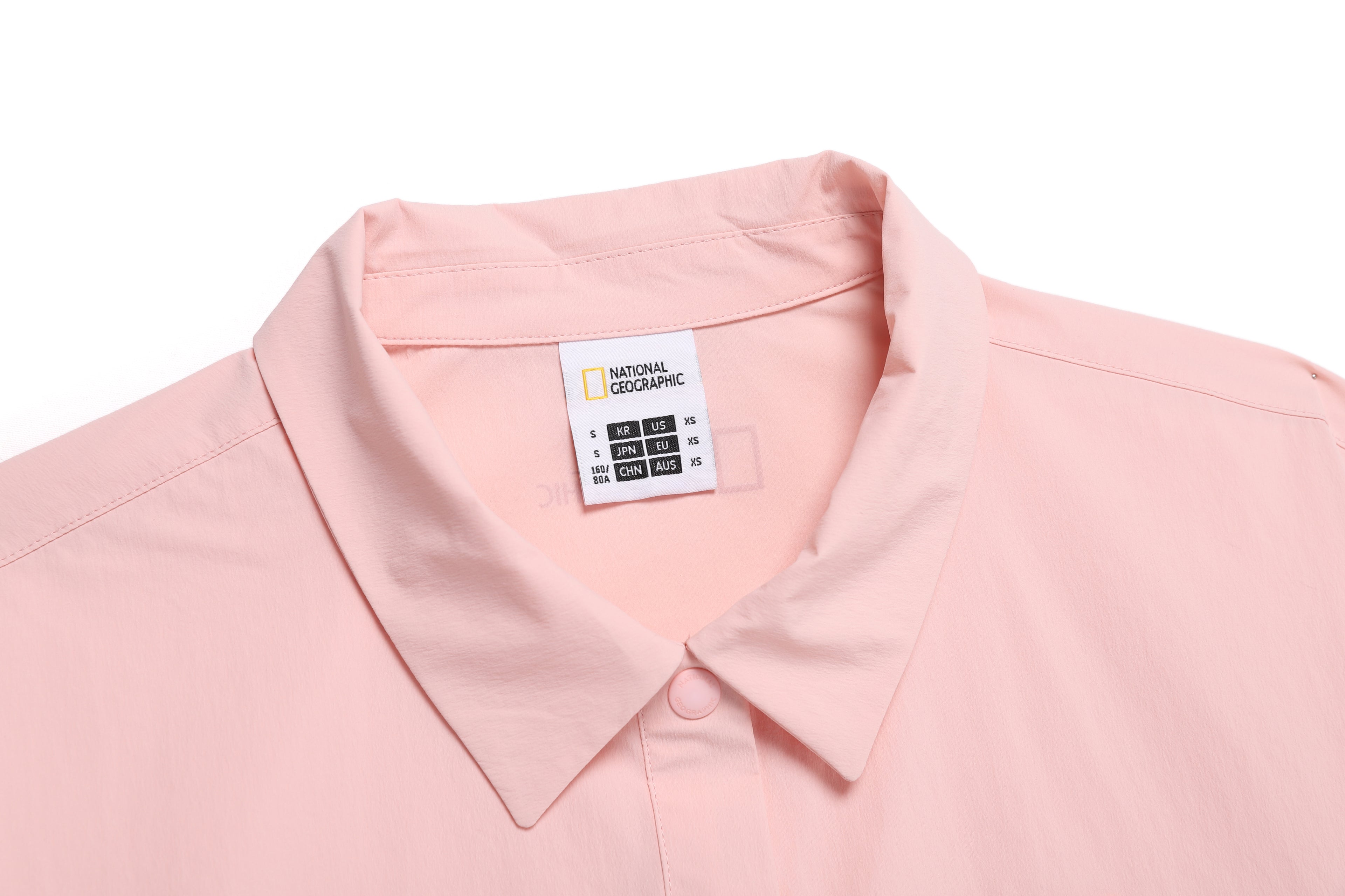 Women'S Adelie Light Woven Stretch Collar T-Shirt- L/Pink