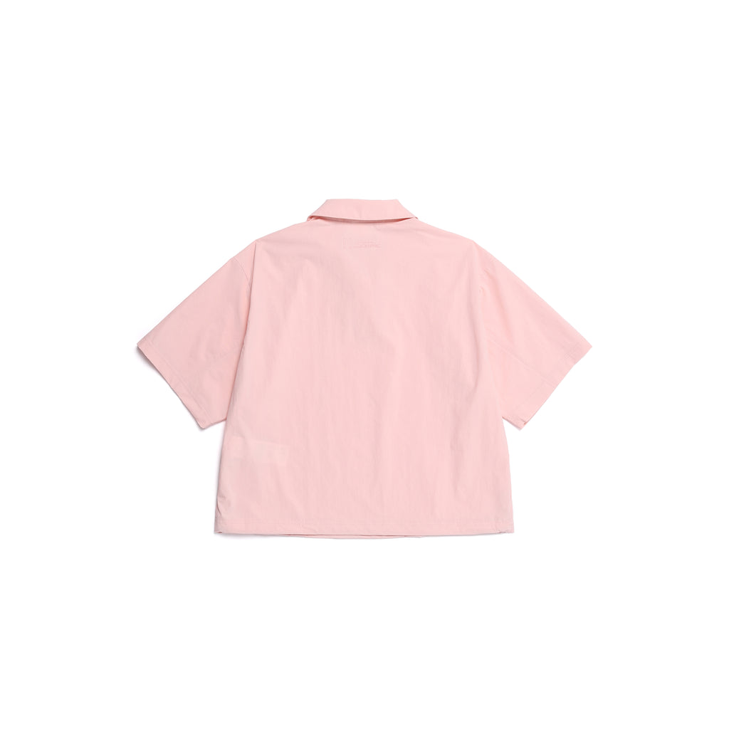 Women'S Adelie Light Woven Stretch Collar T-Shirt- L/Pink