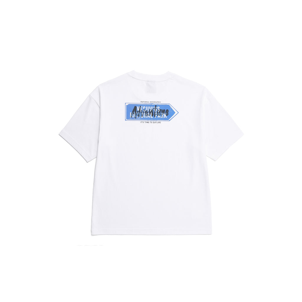 Unisex Treasure Signpost Semi-Over Fit Graphic H/Tee- D/Green