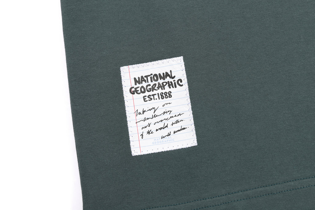 Unisex Treasure Signpost Semi-Over Fit Graphic H/Tee- D/Green