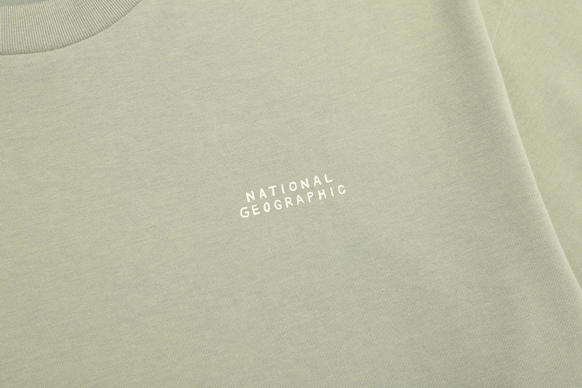 Unisex Treasure Old Van Semi Oversized Graphic Tee- Olive Green