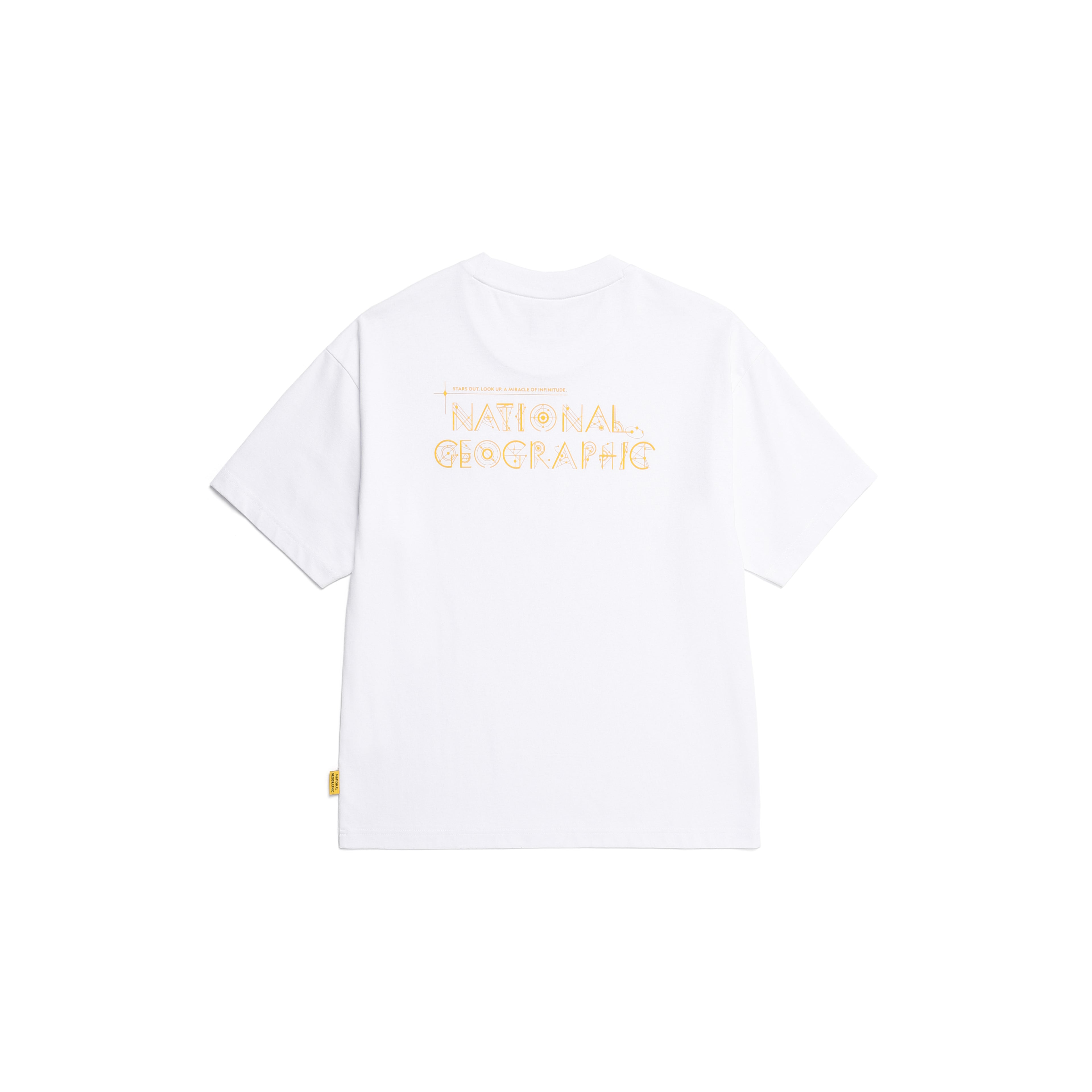 Unisex Regen Constellation Graphic Semi- Oversized T-Shirt- White