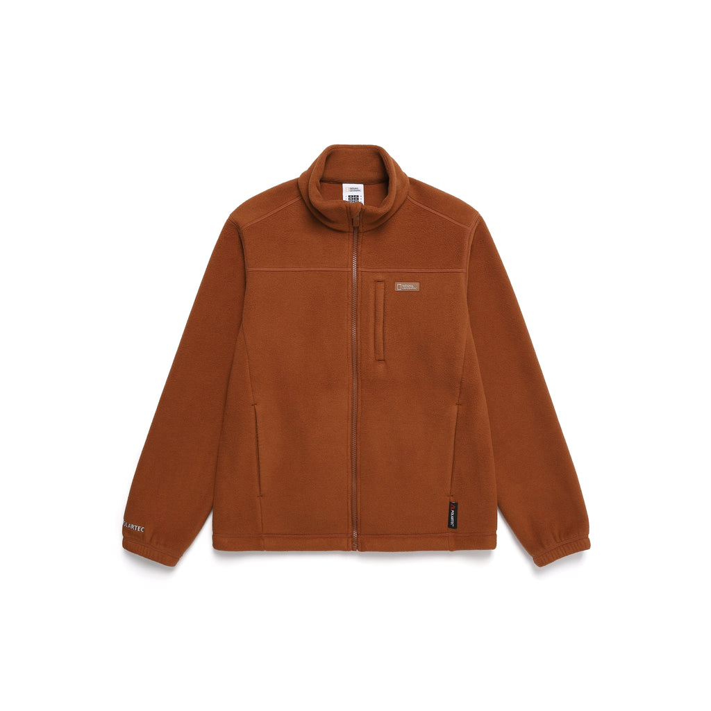 Unisex Polartec Naos Fleece Zip Up Jacket- Brick