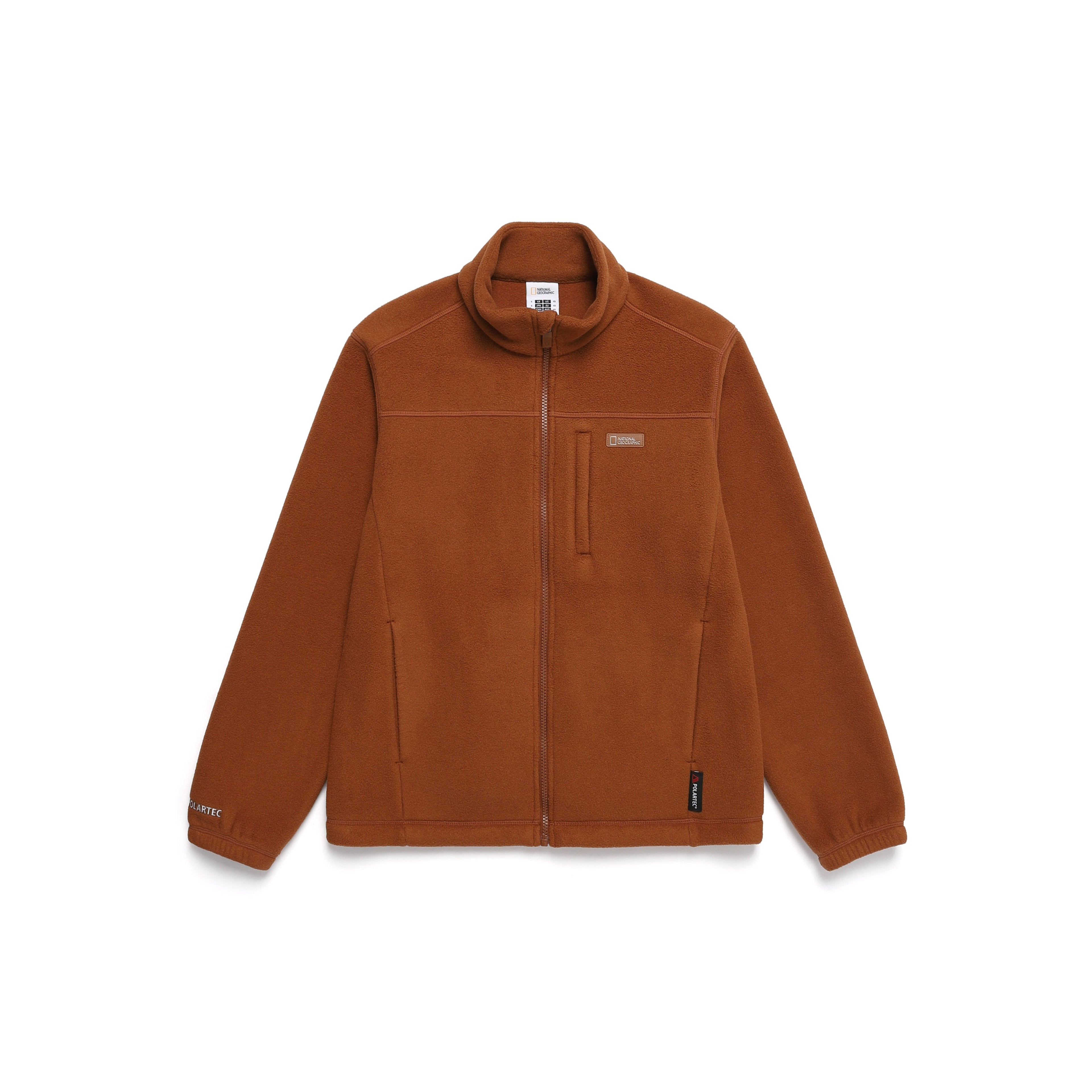 Unisex Polartec Naos Fleece Zip Up Jacket- Brick