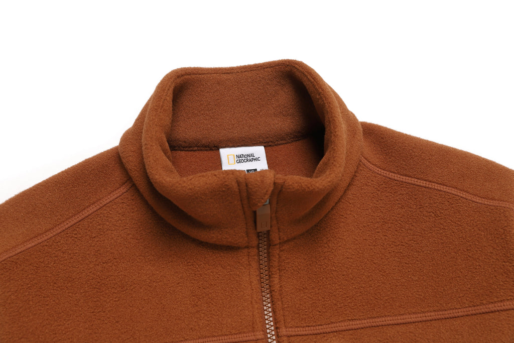 Unisex Polartec Naos Fleece Zip Up Jacket- Brick