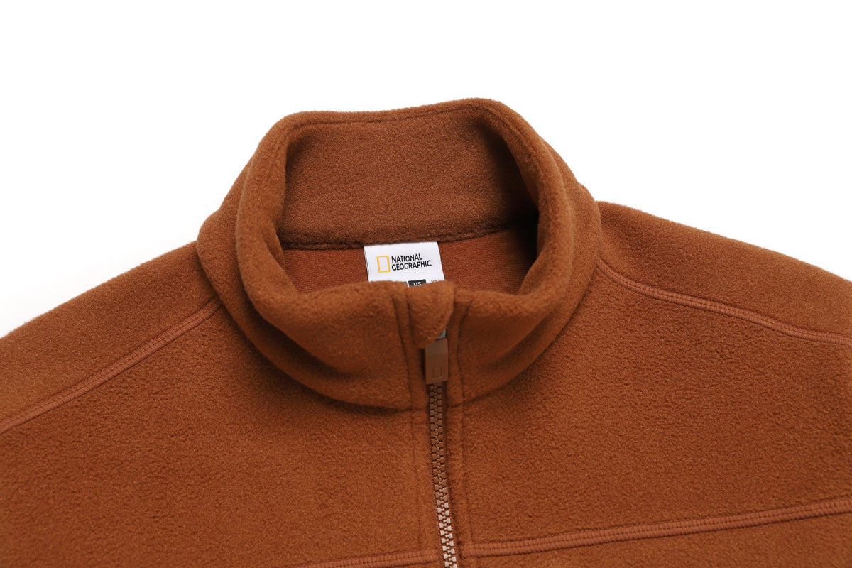 Unisex Polartec Naos Fleece Zip Up Jacket- Brick
