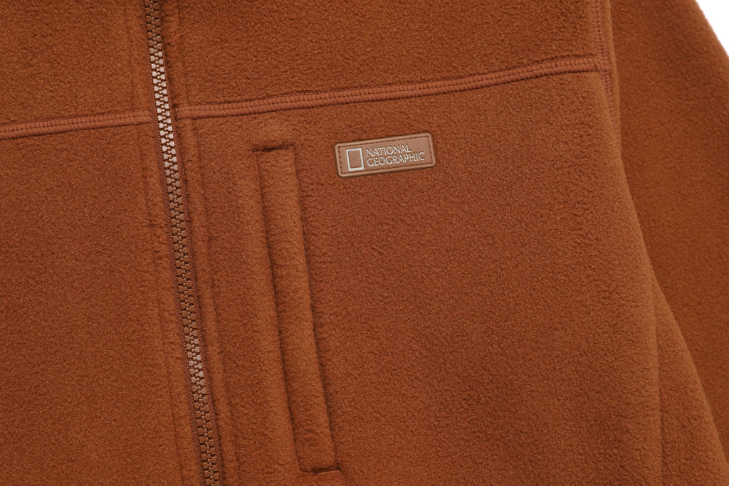 Unisex Polartec Naos Fleece Zip Up Jacket- Brick