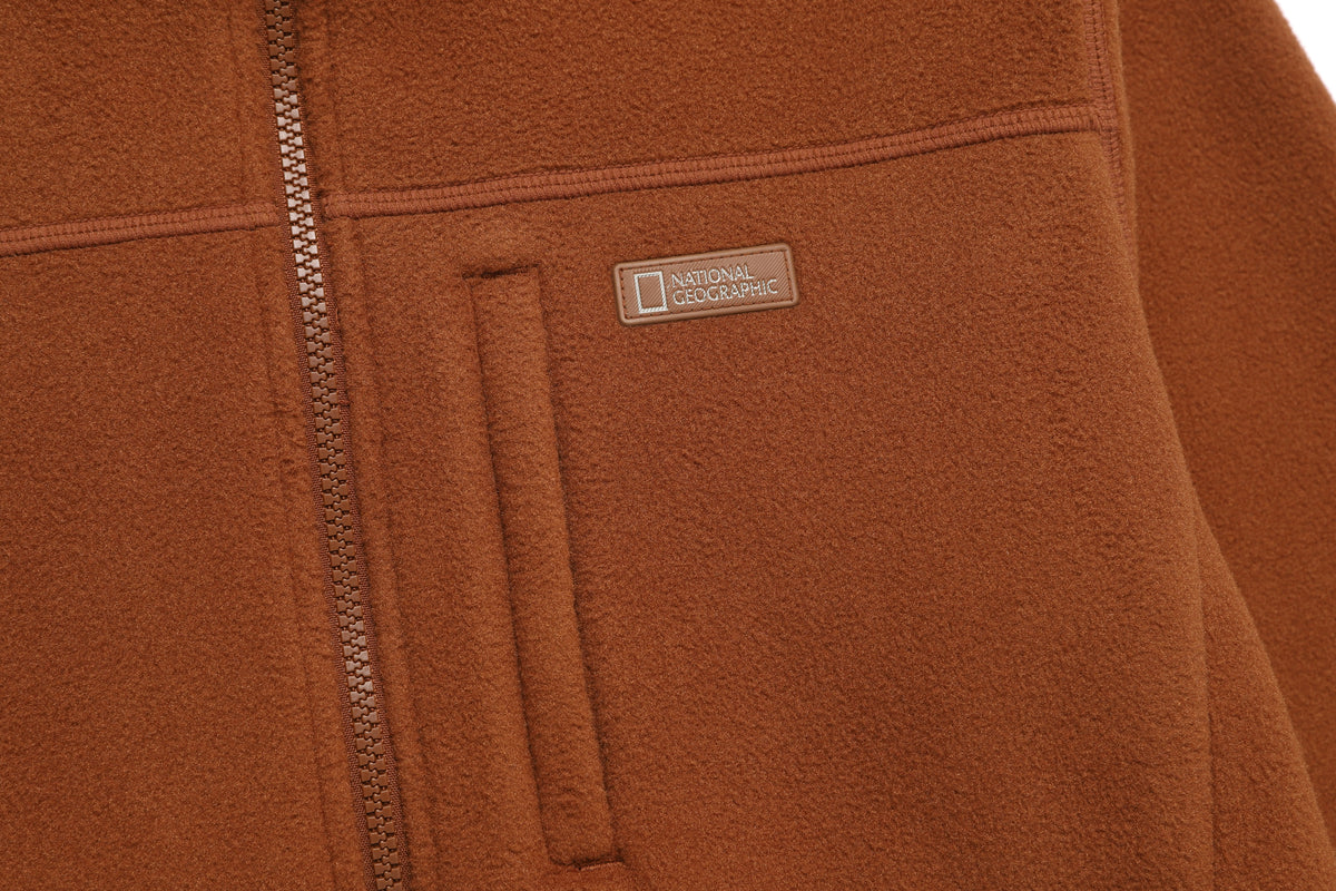Unisex Polartec Naos Fleece Zip Up Jacket- Brick