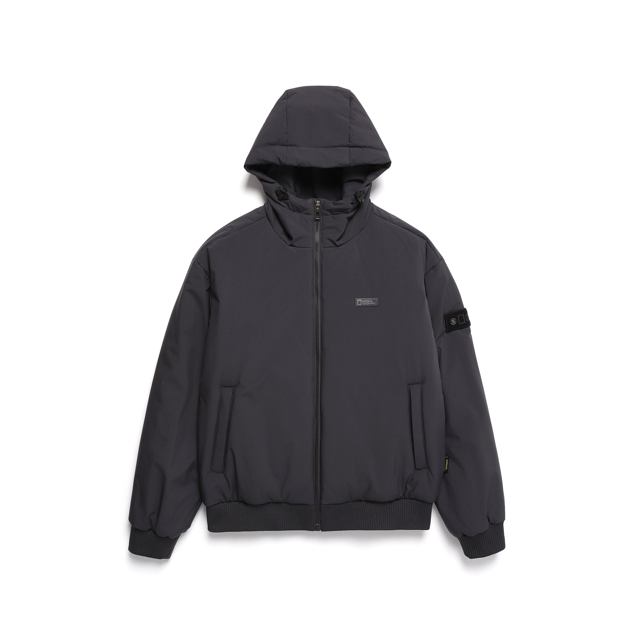 ARCHE HOODED ZIP UP JACKET- IRON GREY