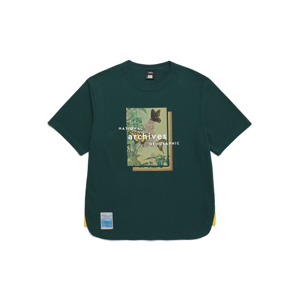 Unisex Archives Lilac Feast Graphic T-Shirt- Green