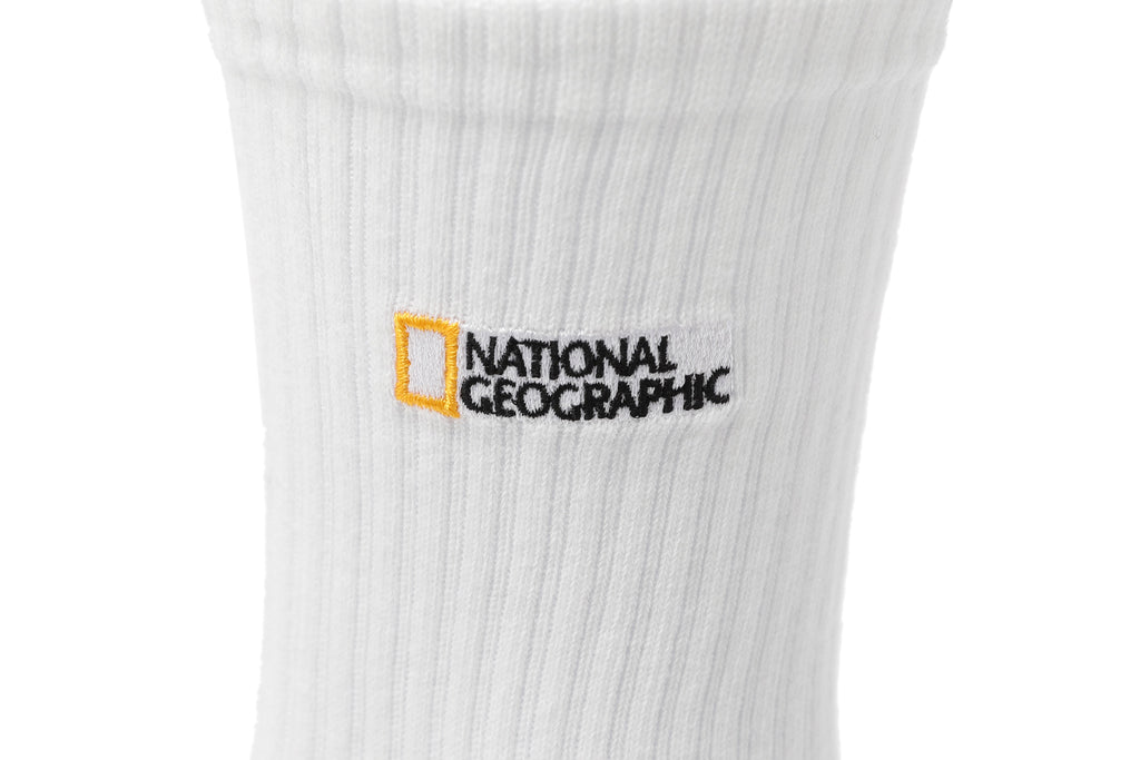 Unisex Logo Basic Socks- White