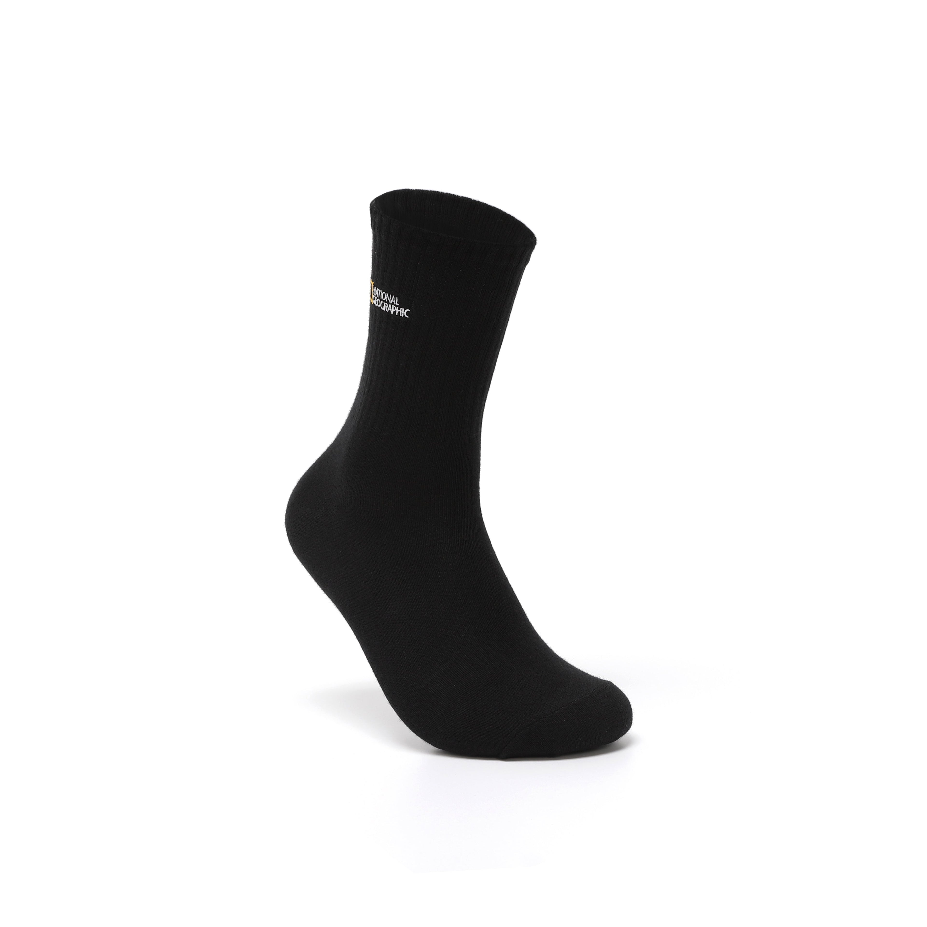 Unisex Logo Basic Socks- Black