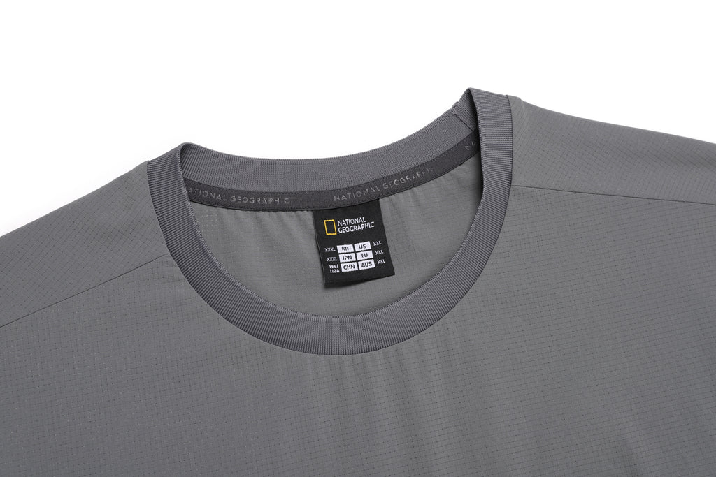 MEN'S AIRDOT FUNCTIONAL BASIC FIT HALF SLEEVE T-SHIRT- IRON GREY
