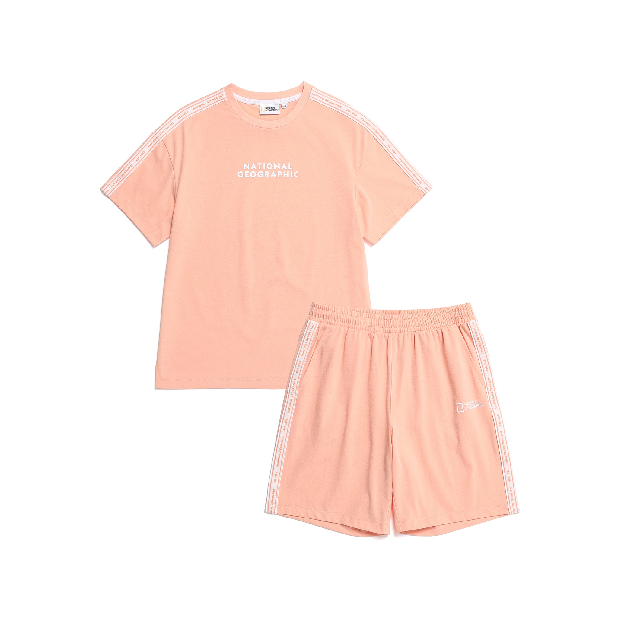 Kids T-Shirt & Shorts Set- Coral