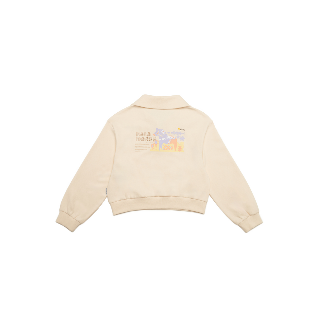 Kids Semi-Crop Half Zip-Up Sweatshirt