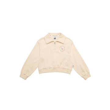 Kids Semi-Crop Half Zip-Up Sweatshirt