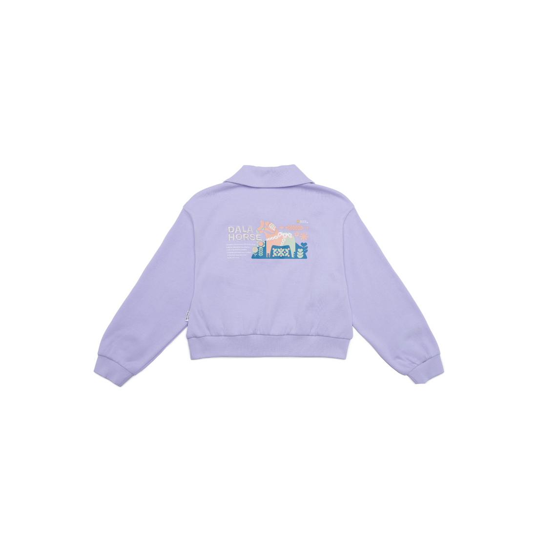 Kids Semi-Crop Half Zip-Up Sweatshirt