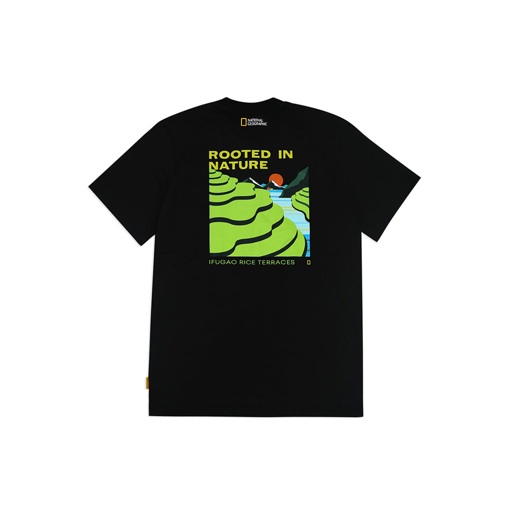 Unisex PH Exclusive Ifugao Rice Terraces Graphic T-Shirt- Black