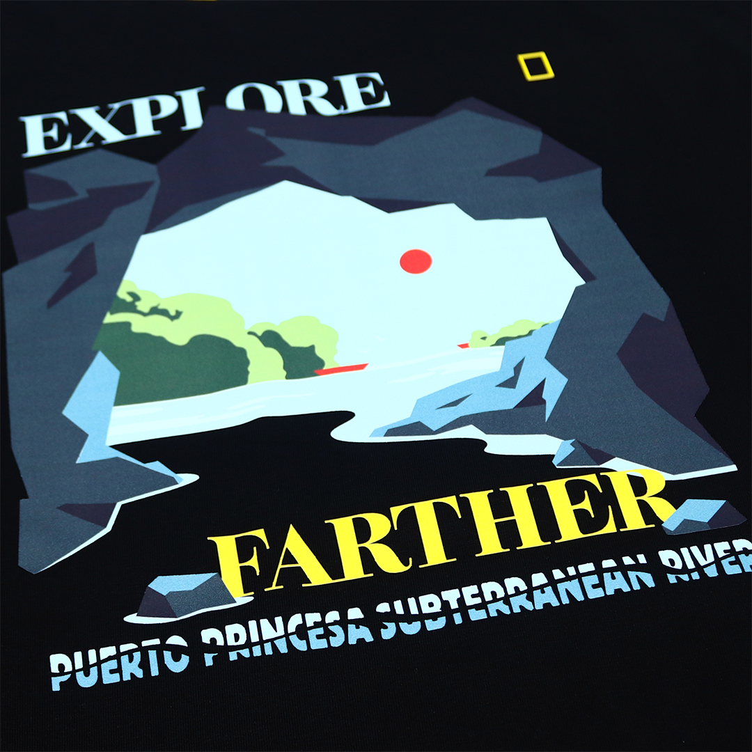 Unisex PH Exclusive Puerto Princesa Subterranean River Graphic T-Shirt- Black