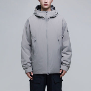 MEN'S URBAN HOODIE DOWN JACKET-MOURNING GREY