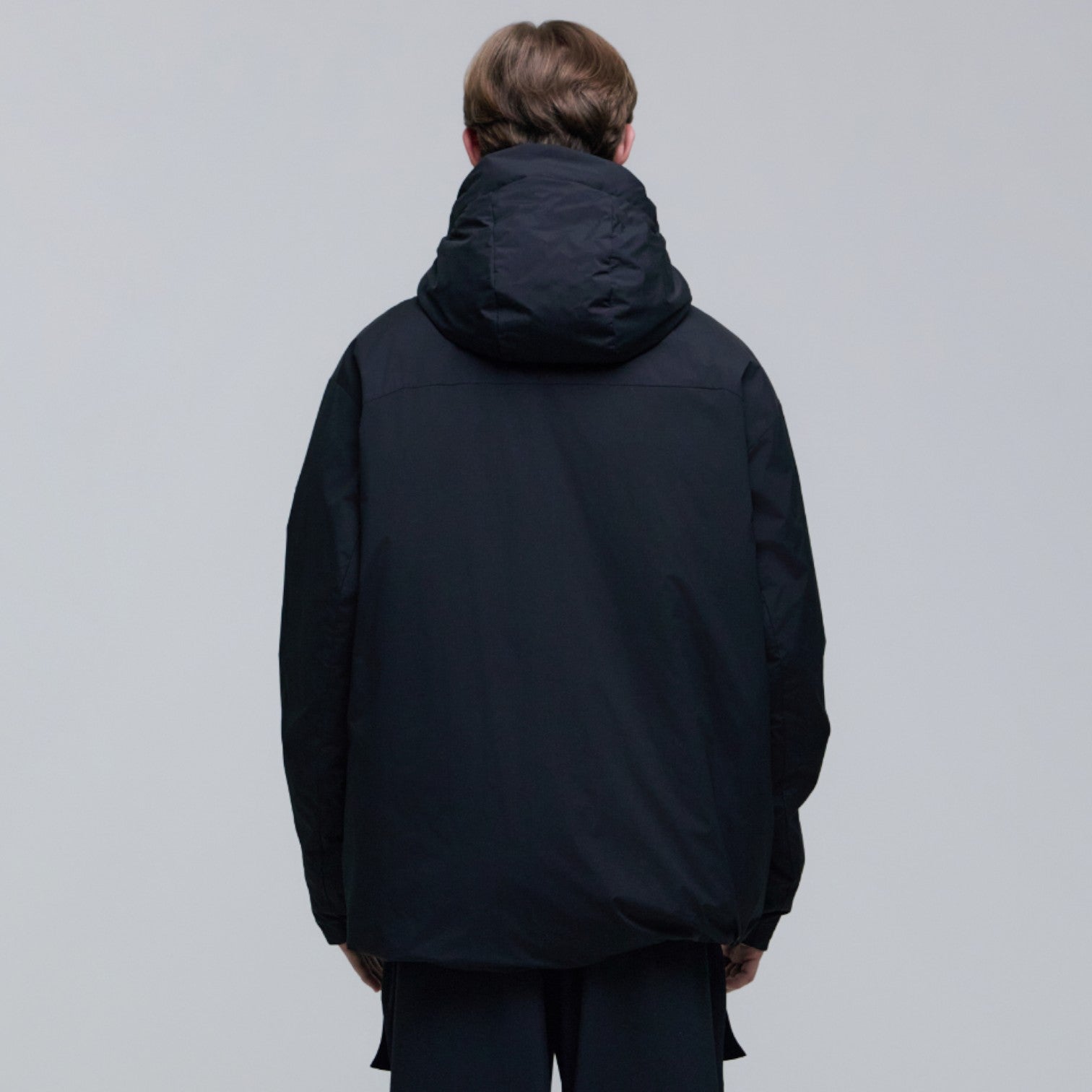 Men'S Urban Hoodie Down Jacket- Carbon Black